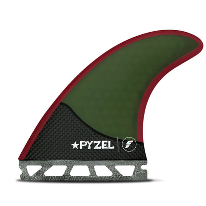 Futures Fins - Pyzel Medium Thruster - Green/Red - Seaside Surf Shop 