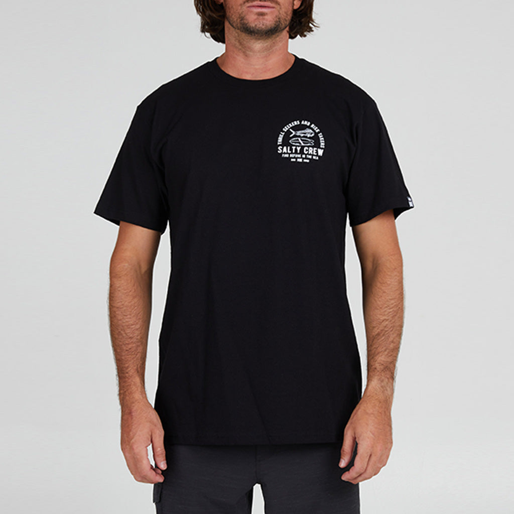 Salty Crew Mens Lateral Line Standard S/S Tee - Black - Seaside Surf Shop 