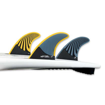 Futures Fins - Pyzel Large Thruster - Blue/Yellow - Seaside Surf Shop 