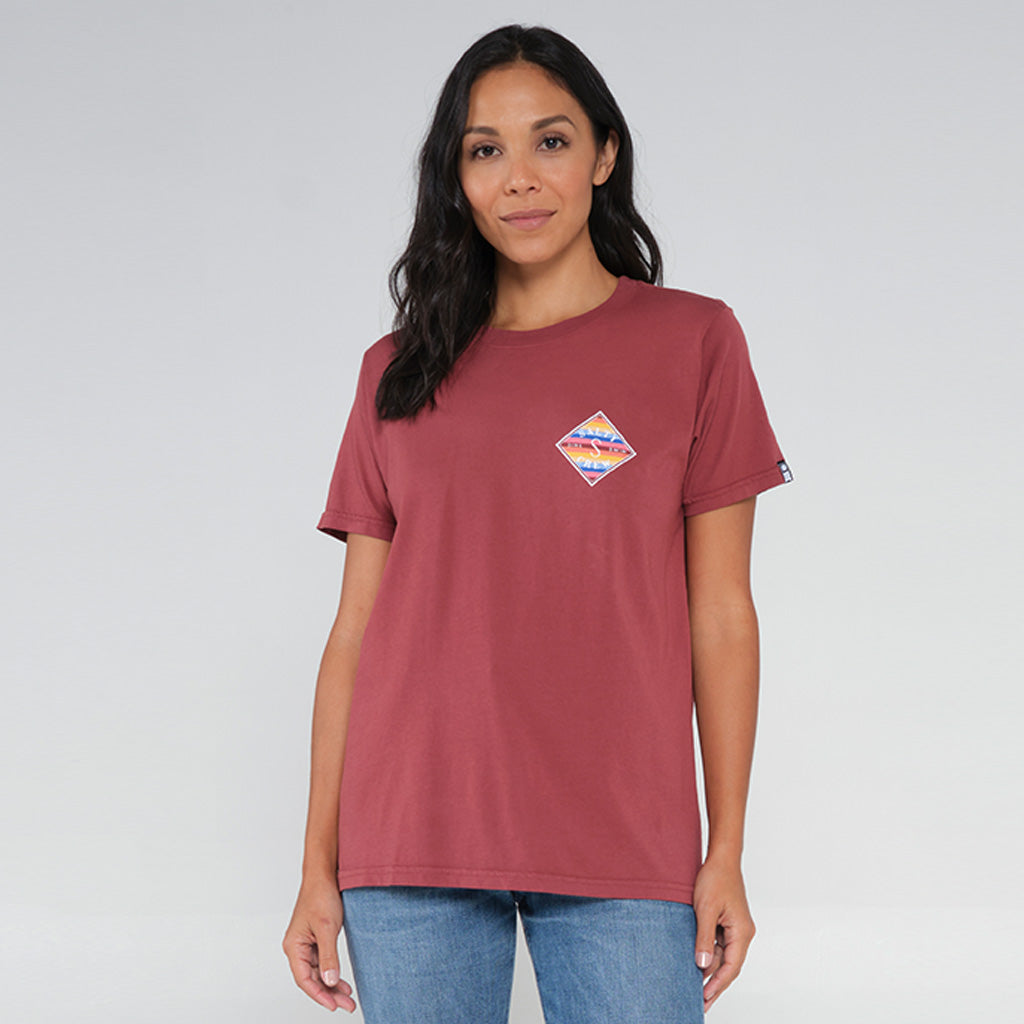 Salty Crew Womens Tippet Fill Boyfriend Tee - Spiced - Seaside Surf Shop 