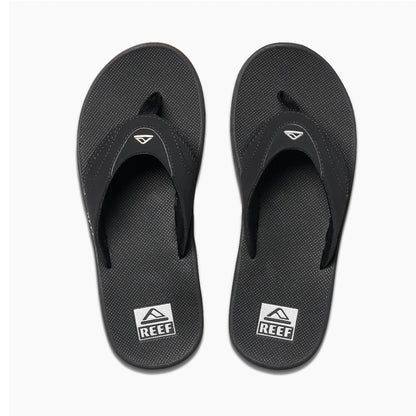 Reef Mens Fanning Sandal  - Black/Silver - Seaside Surf Shop 