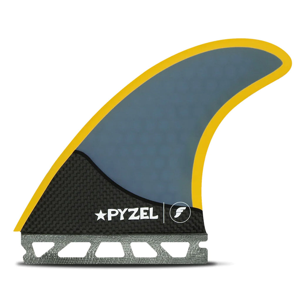 Futures Fins - Pyzel Large Thruster - Blue/Yellow - Seaside Surf Shop 