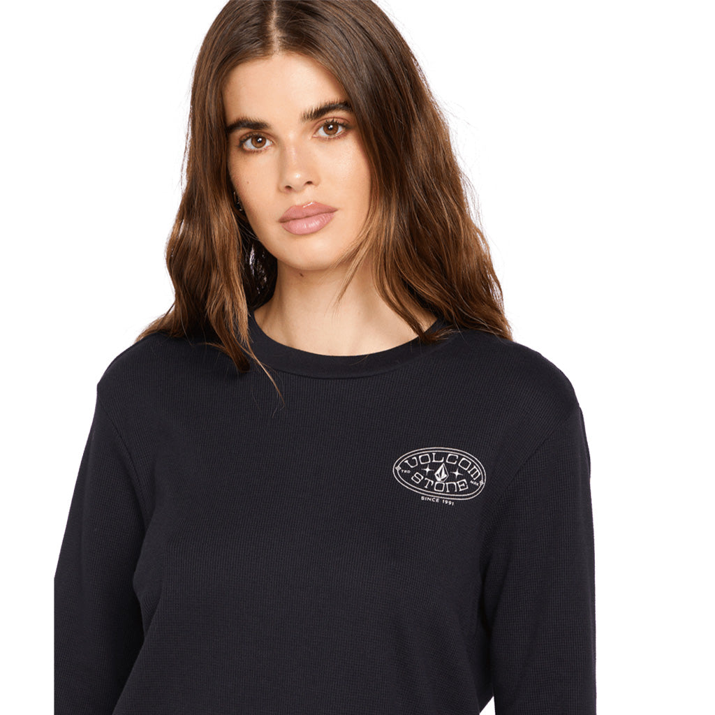 Volcom Womens Thermality L/S Tee - Black