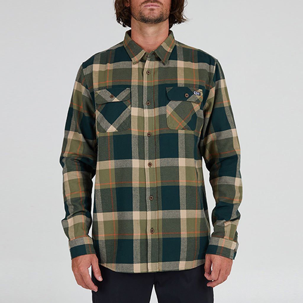 Salty Crew Mens Dawn Patrol Flannel - Spruce - Seaside Surf Shop 