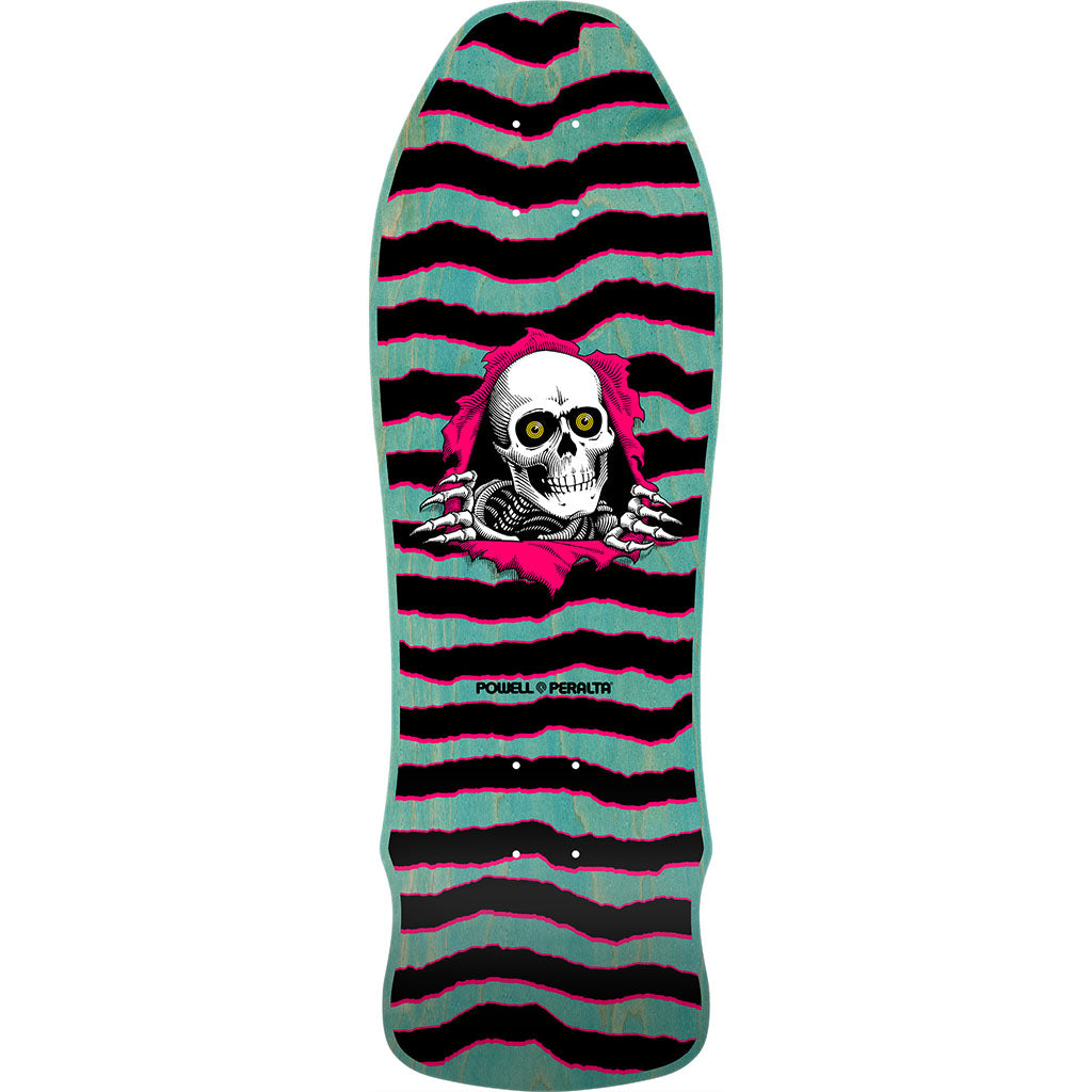 Powell Peralta Rodriguez Geegah Skull and Sword Deck - Lt Blue/Pink