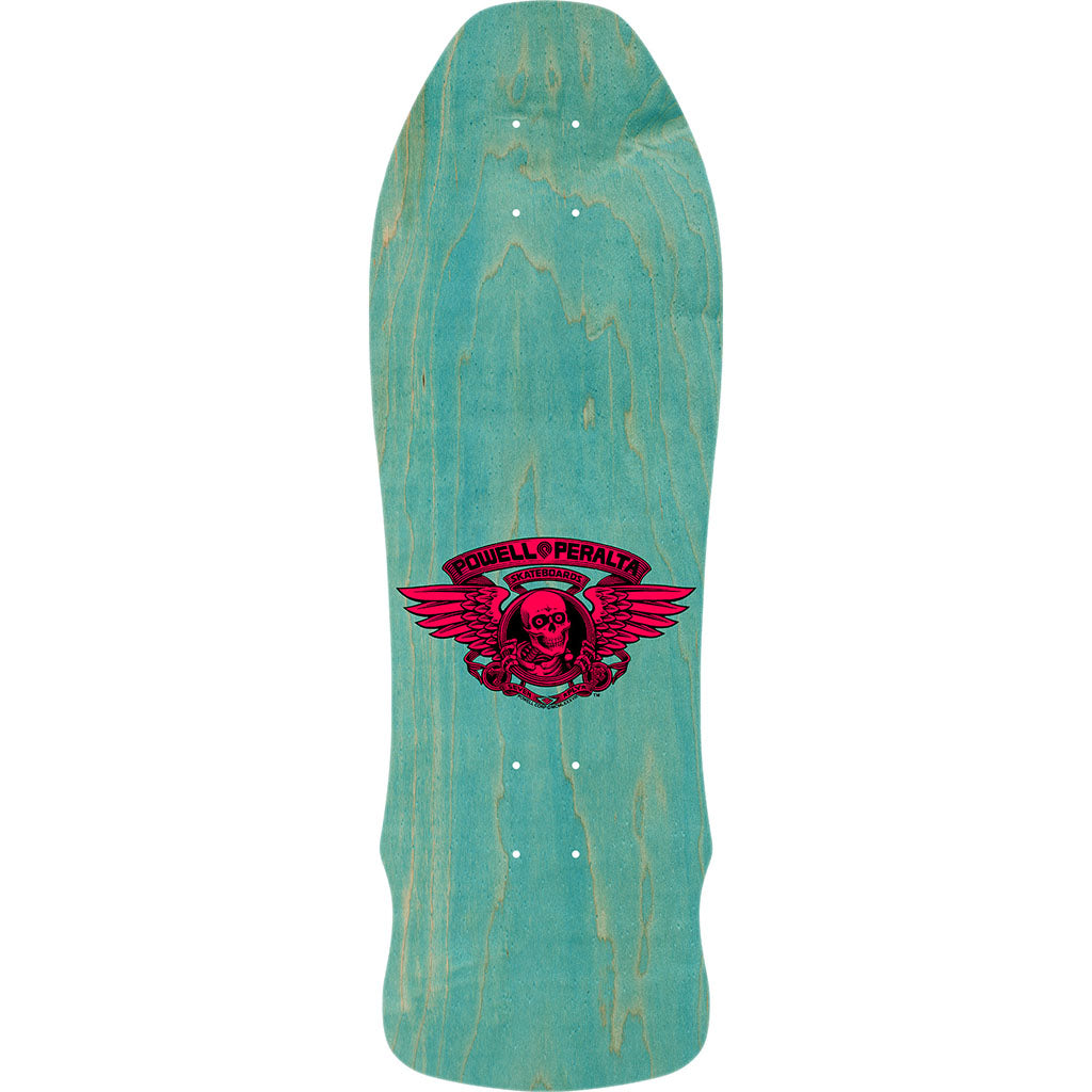 Powell Peralta Rodriguez Geegah Skull and Sword Deck - Lt Blue/Pink