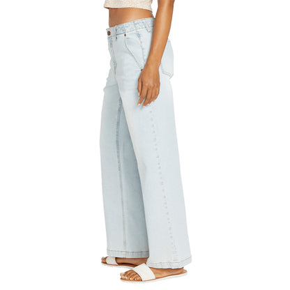 Volcom Womens 1991 Stoned Low Rise Pant - All Over Stone Light