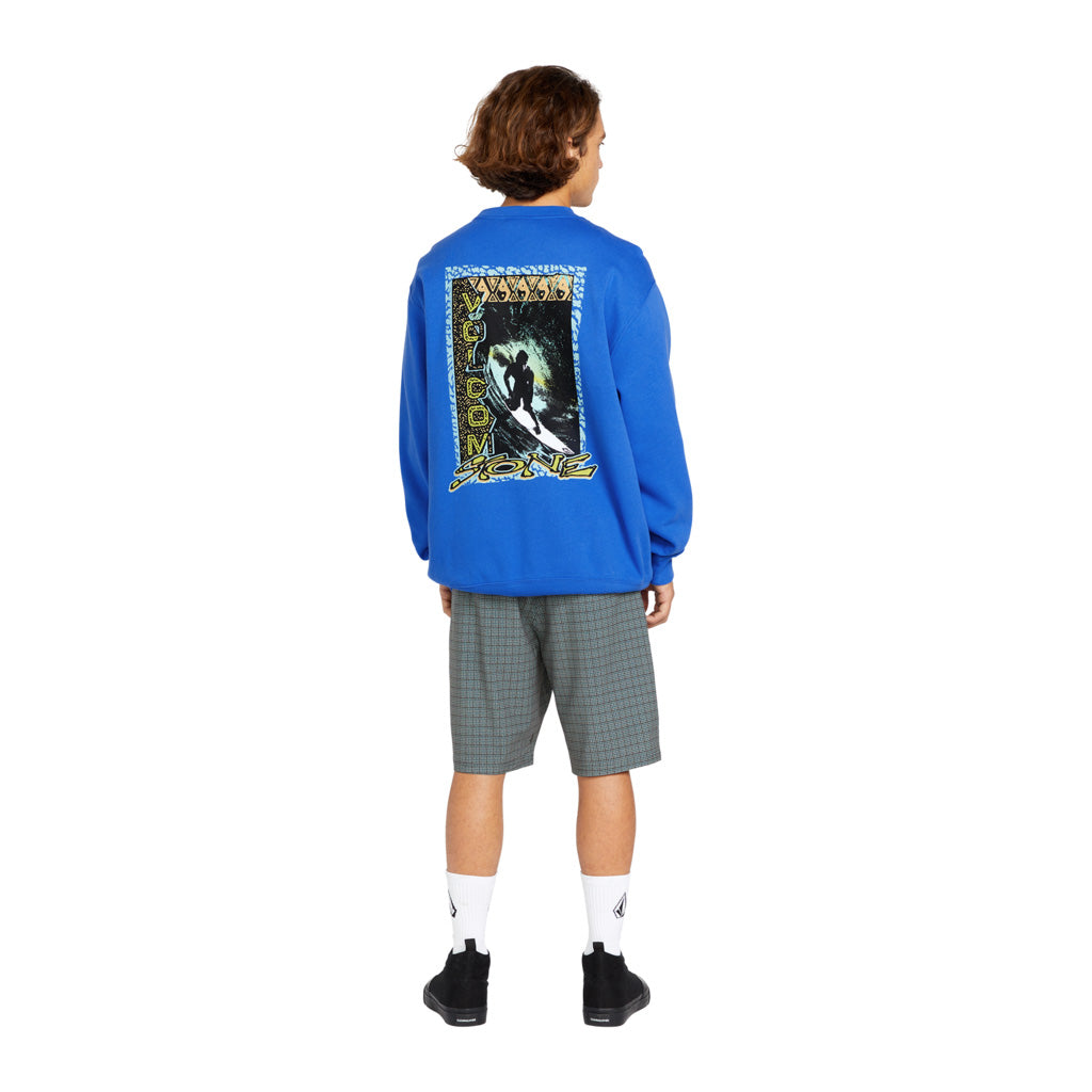 Volcom Mens Sea Punk Fleece Crew - Patriot Blue