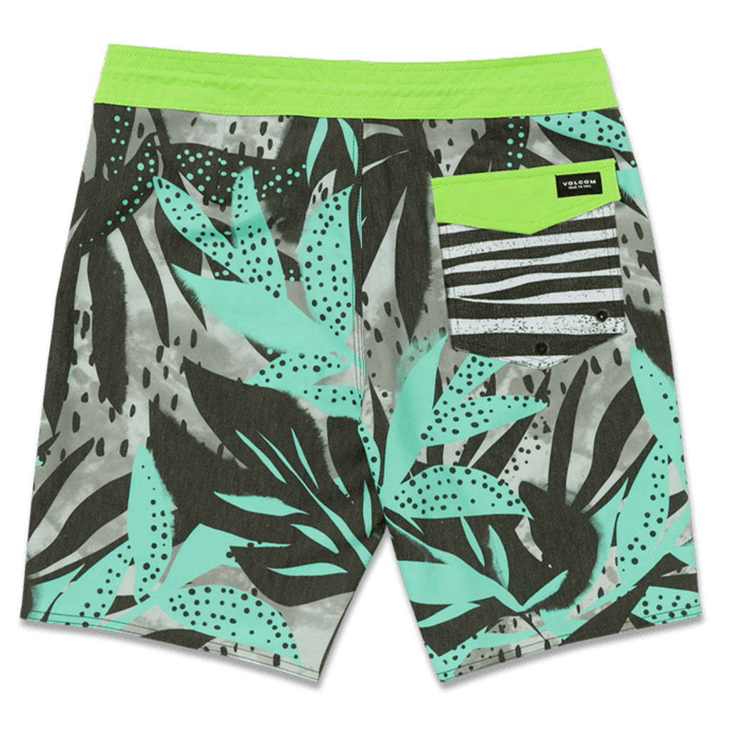 Volcom Waterside Floral Stoney 19 Boardshort - Dusty Aqua