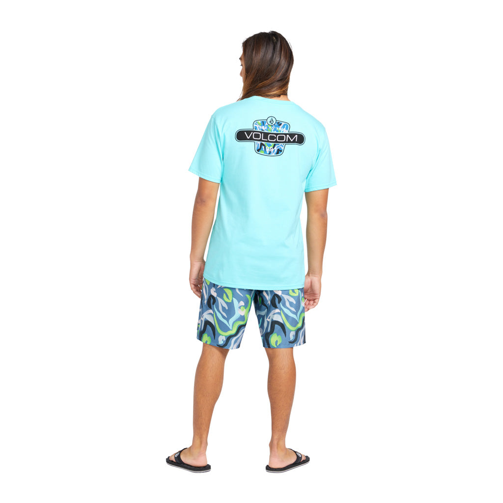 Volcom Warped Stoney 19&quot; Boardshort - Stone Blue