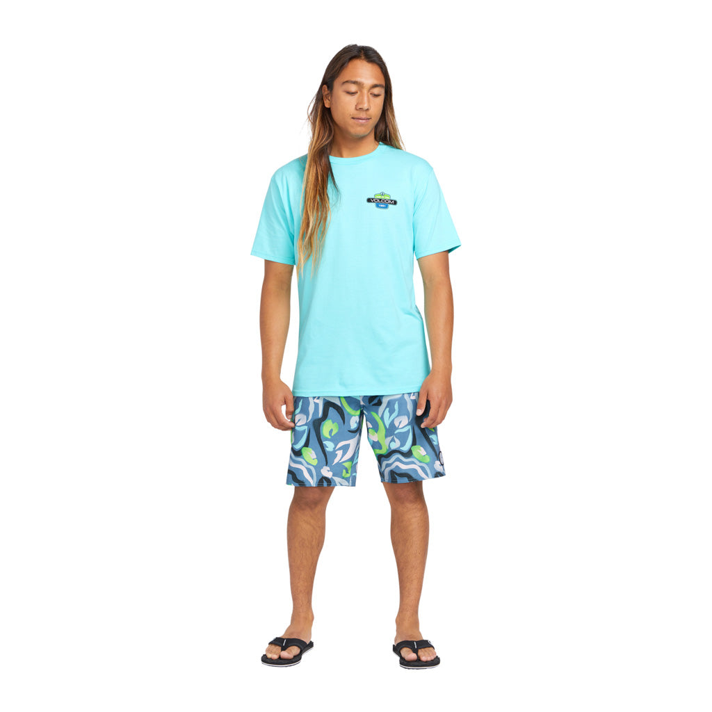 Volcom Warped Stoney 19&quot; Boardshort - Stone Blue