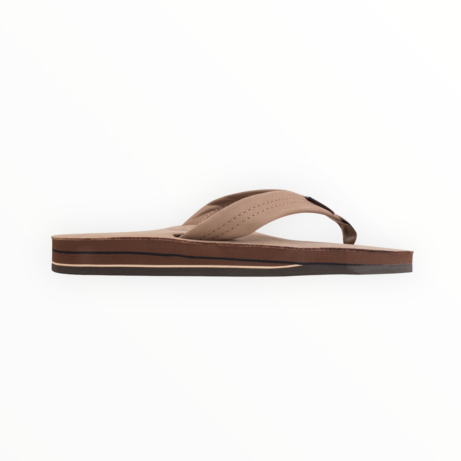 Rainbow Sandals Mens Premier/Classic Leather Double Layer With Arch - Dark Brown