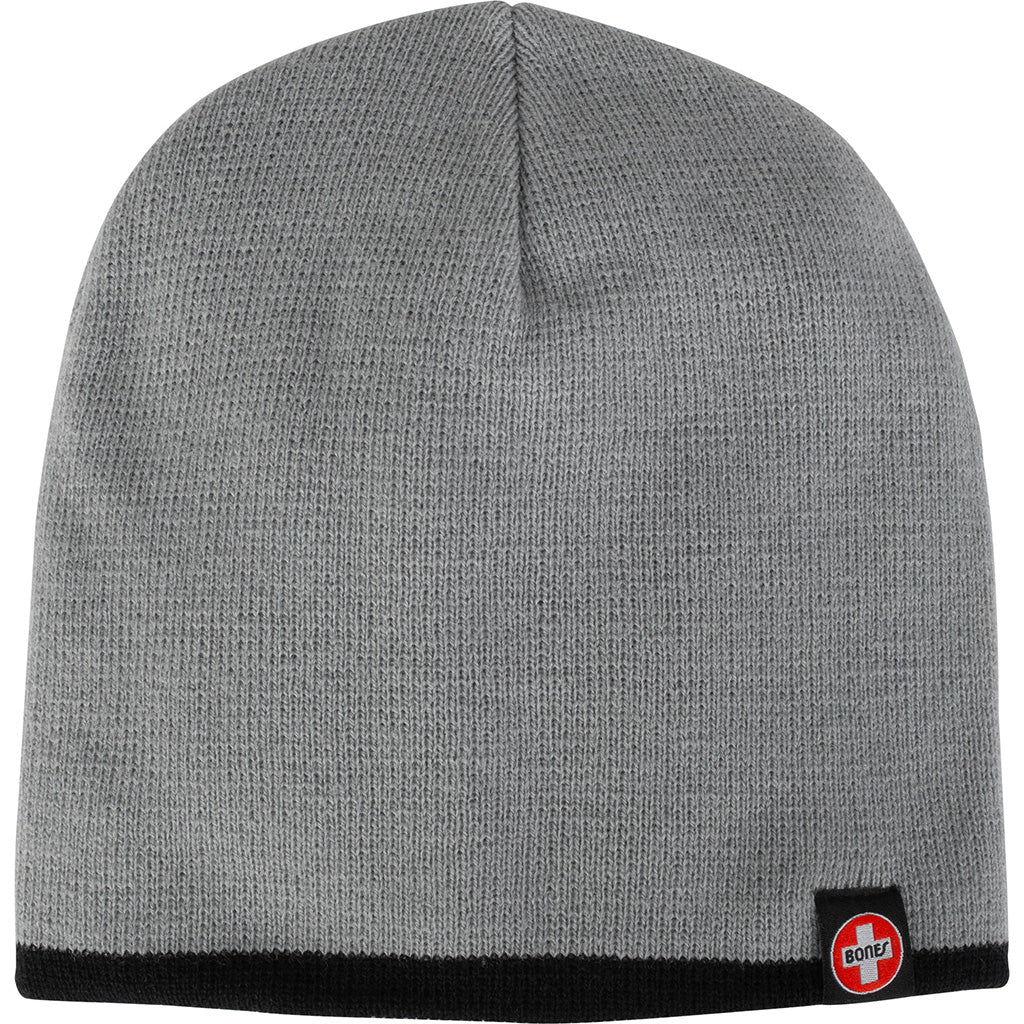 Bones Bearings Skate Beanie - Gray - Seaside Surf Shop 