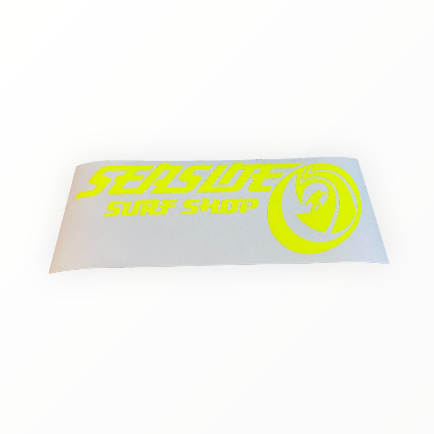 Seaside Surf Shop - OG Rider Transfer Sticker - 8x3&quot; Neon Yellow