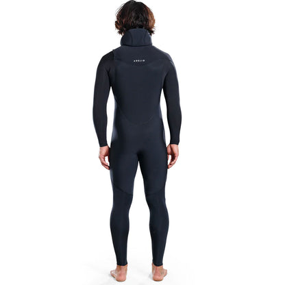 Adelio Mens 5/4 Conner Hooded Base Steamer Wetsuit - Black - Seaside Surf Shop 