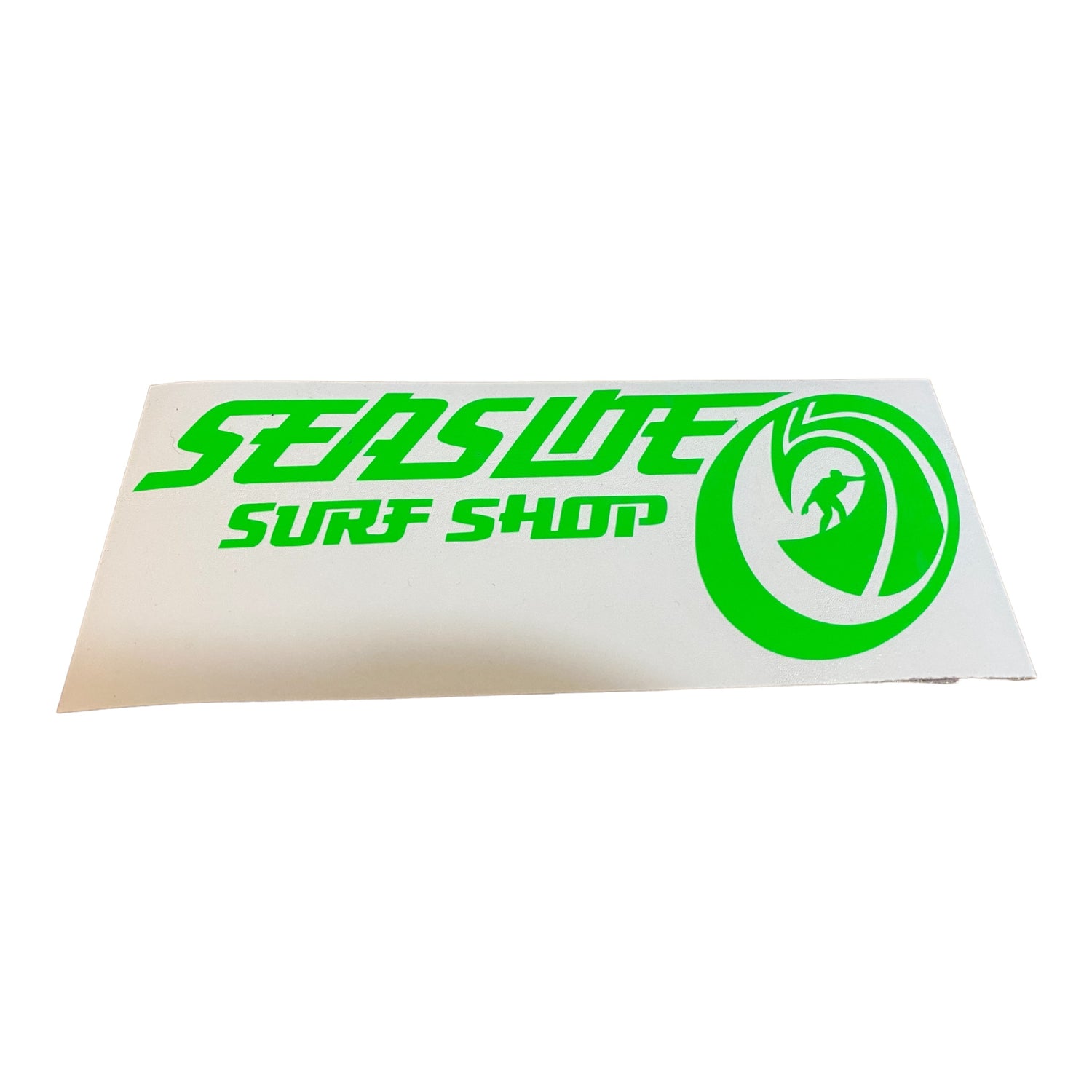 Seaside Surf Shop - OG Rider Transfer Sticker - 8x3&quot; Neon Green