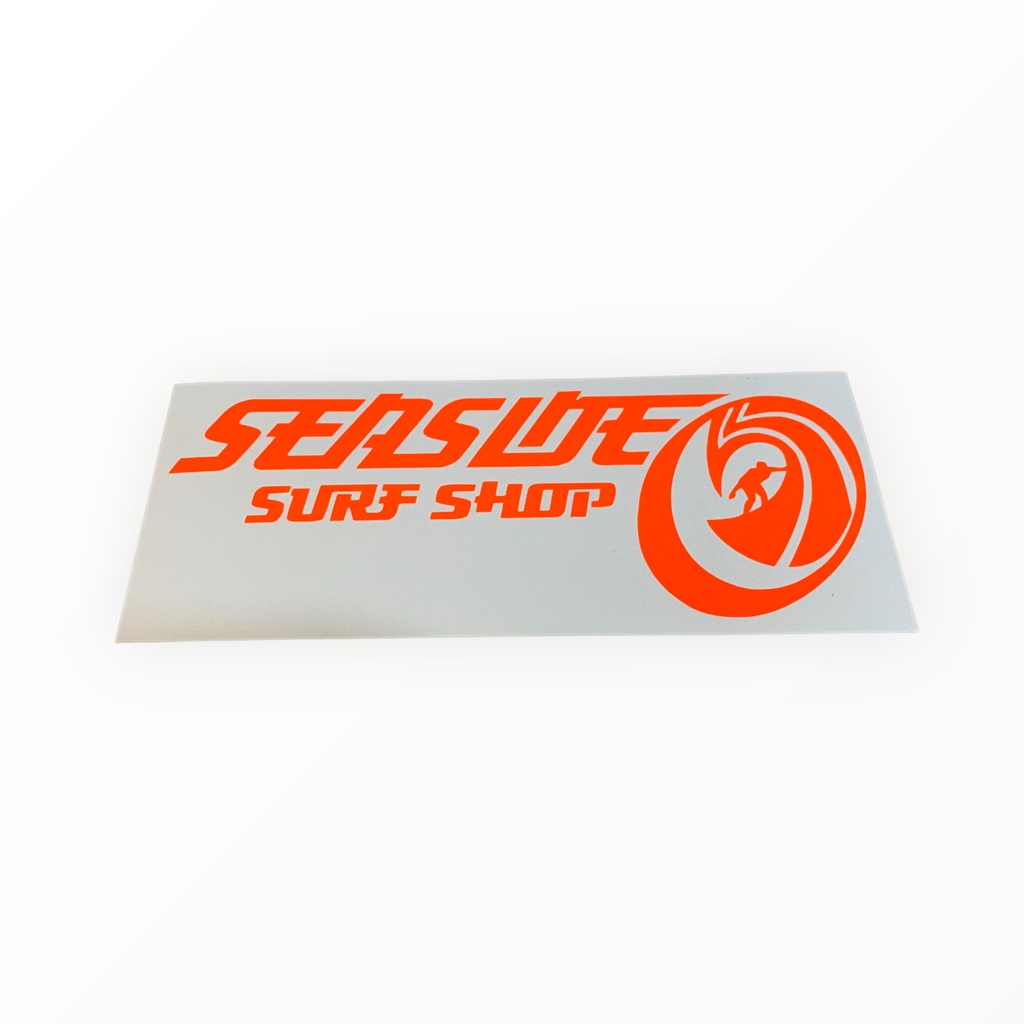 Seaside Surf Shop - OG Rider Transfer Sticker - 8x3&quot; Neon Orange