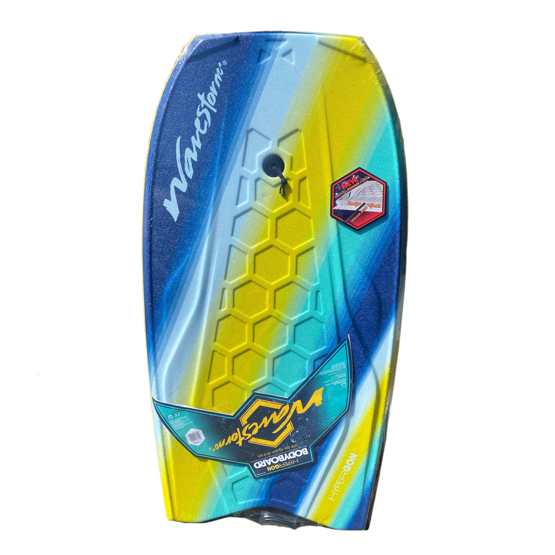 Wavestorm Hypergon Bodyboard - 42.5&quot; Navy/Yellow