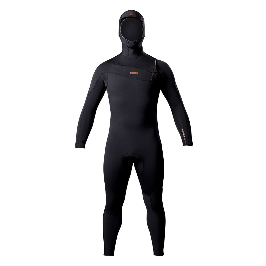 Adelio Mens 5/4 Conner Hooded Deluxe Steamer Wetsuit - Black - Seaside Surf Shop 