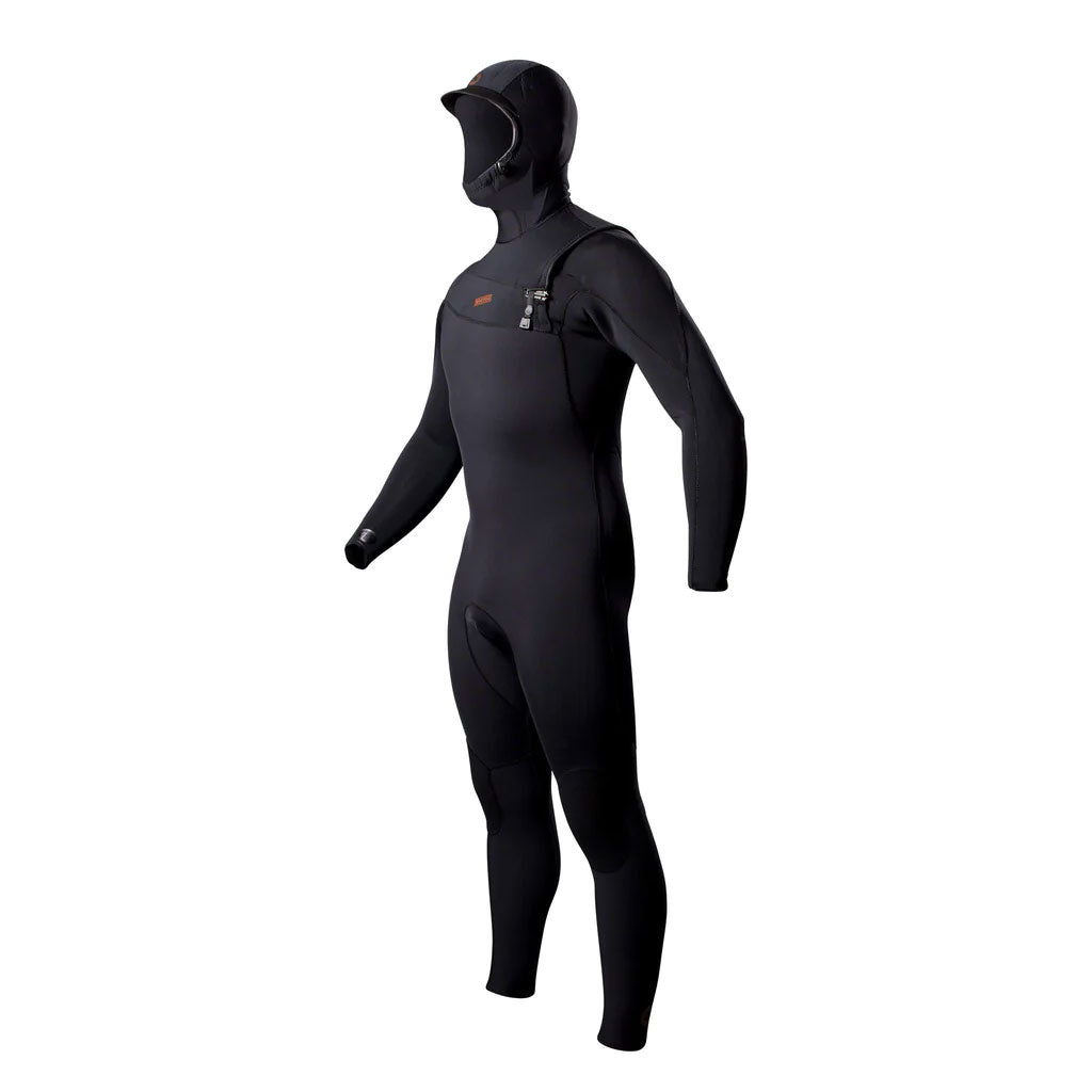 Adelio Mens 5/4 Conner Hooded Deluxe Steamer Wetsuit - Black - Seaside Surf Shop 