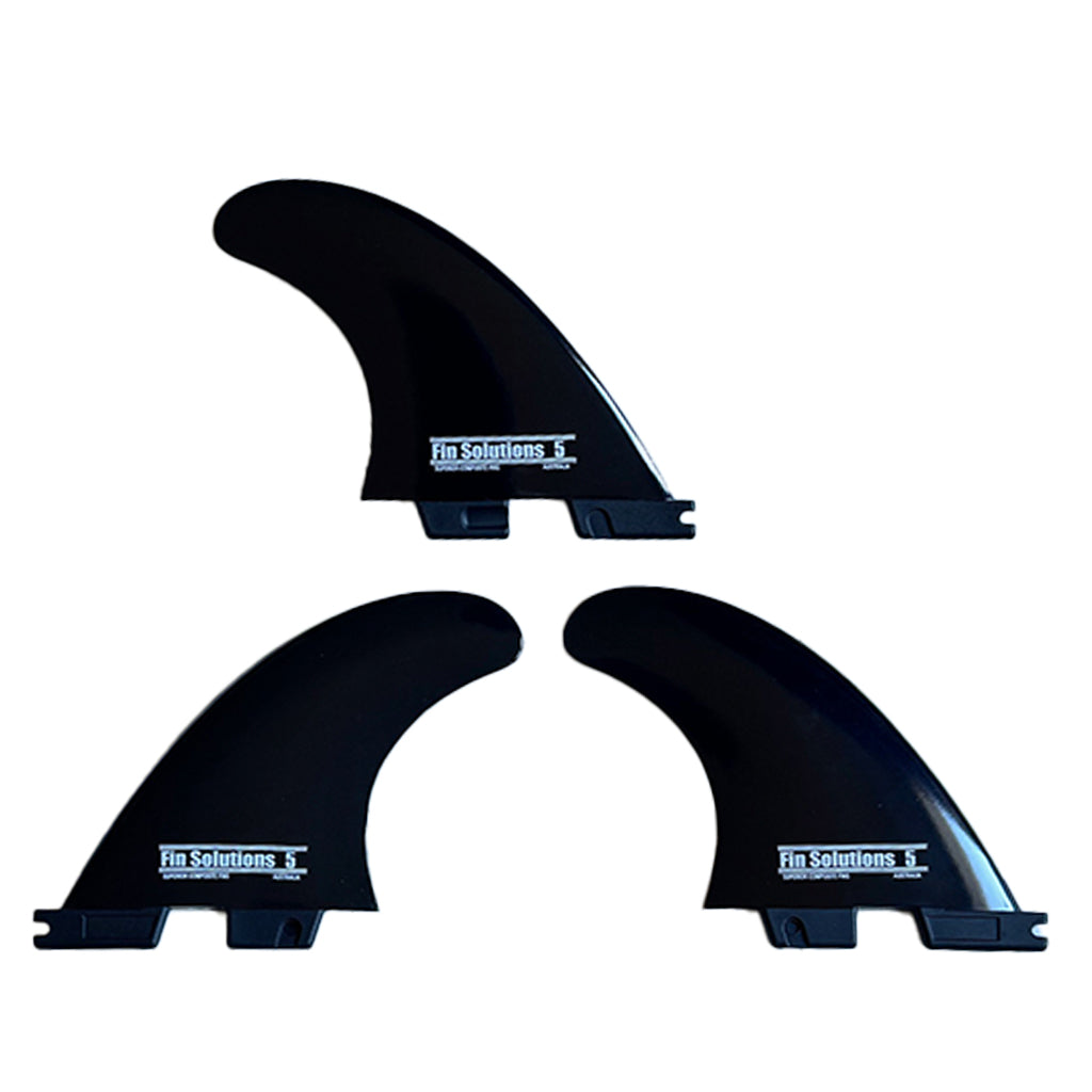 Fin Solutions G-5 Superior Composite Surfboard Fins - FCSII Base - Black