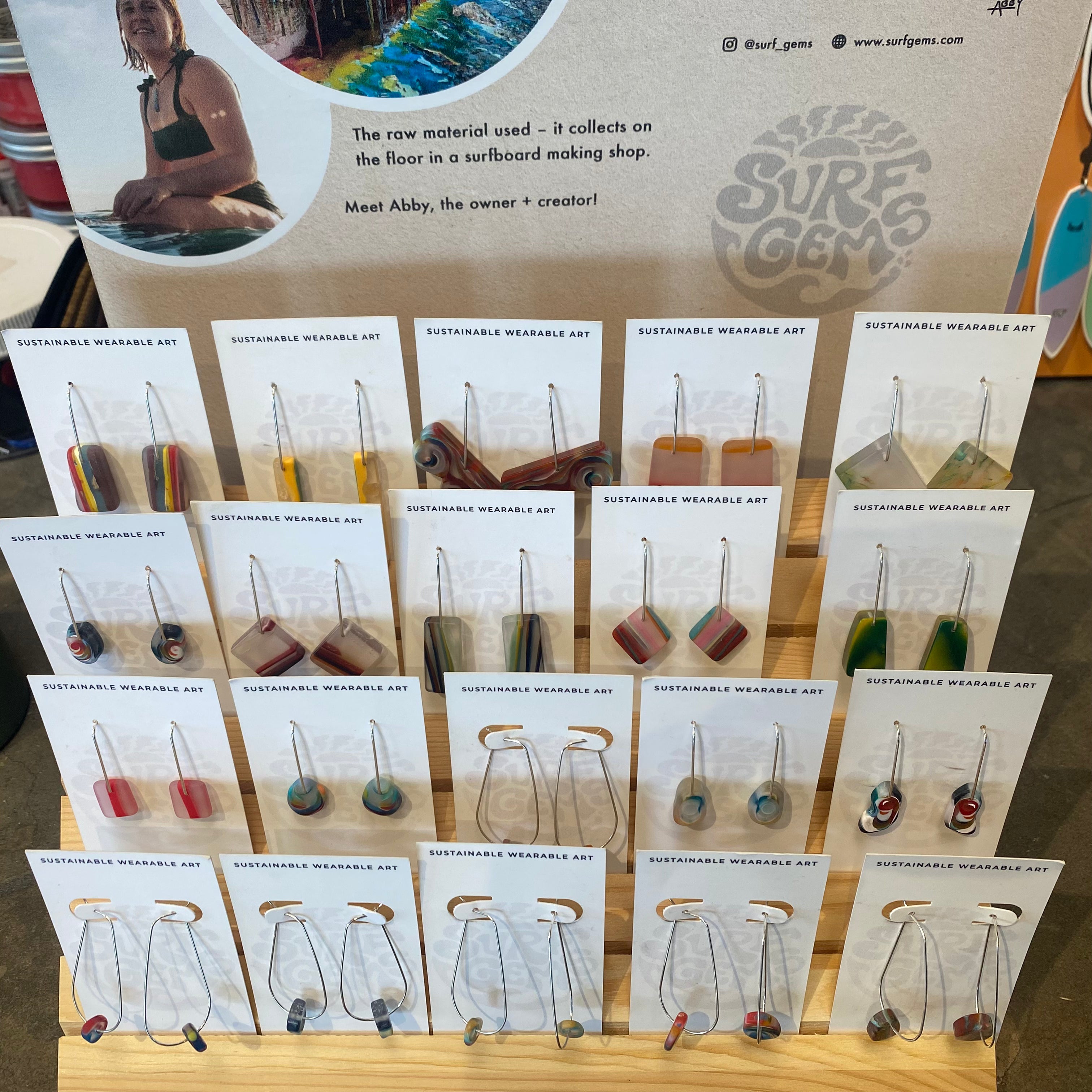 Surf Gems Sustainable Earrings - Seaside Surf Shop 