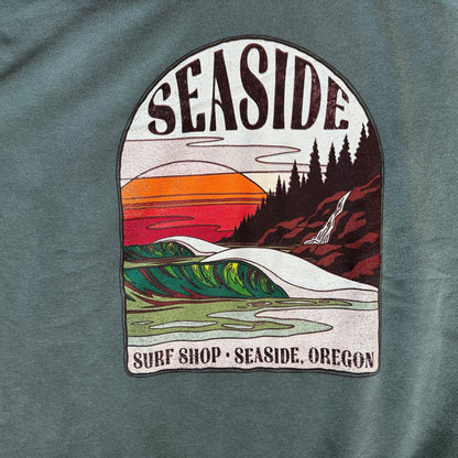 Seaside Surf Shop North End Bomber Hoody Sweatshirt - Basil