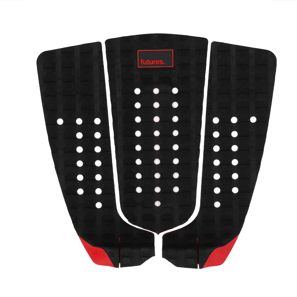 Futures Fins - Jordy Signature Traction Pad - 3 Piece/Black-Red