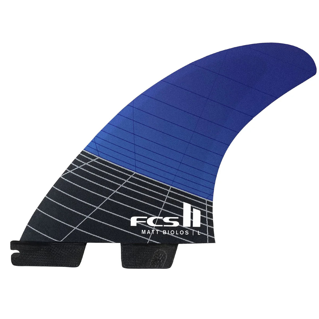 FCS II Matt Biolos Tri-Quad Fin Set - Large - Blue