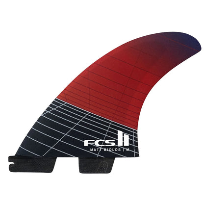 FCS II Matt Biolos Tri-Quad Fin Set - Medium - Red