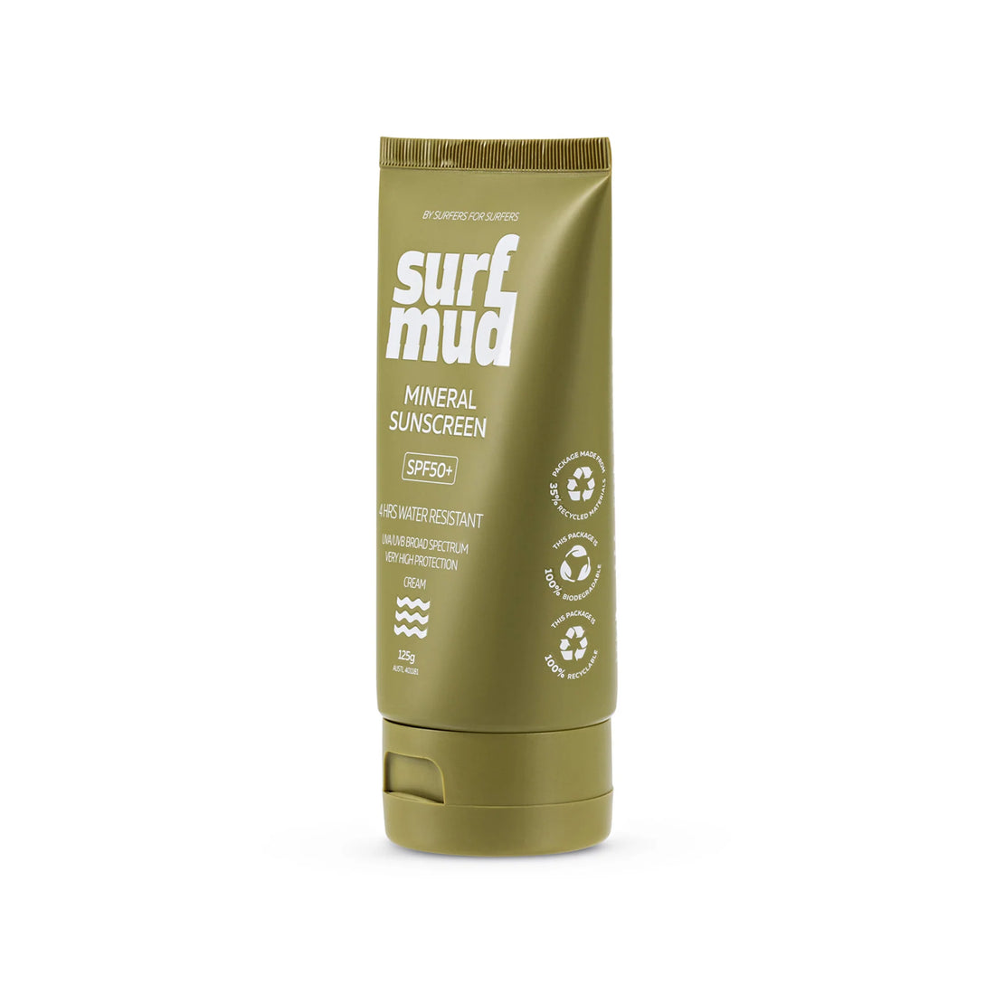 Surfmud - Mineral Sunscreen SPF50 Sunscreen - 125g - Seaside Surf Shop 