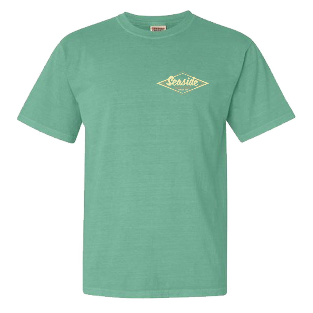 Seaside Surf  Garment Dyed Vintage Logo S/S Tee - Aqua