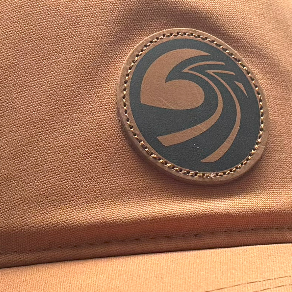 Seaside Surf Shop OG Wave Logo Badge Cap - Waxed Canvas/Brown Sugar - Seaside Surf Shop 