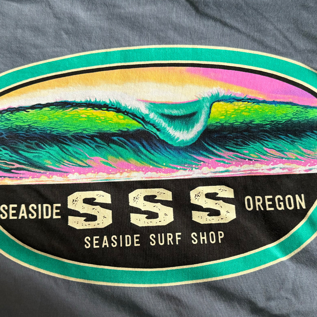 Seaside Surf Creek Peak Garment Dye Tee - Baltic