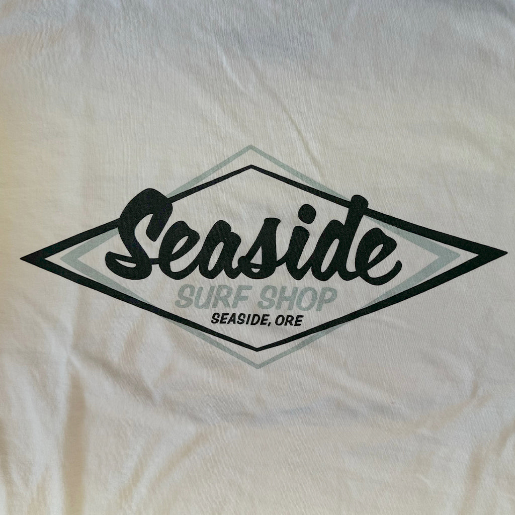 Seaside Surf  Garment Dyed Vintage Logo S/S Tee - Ivory