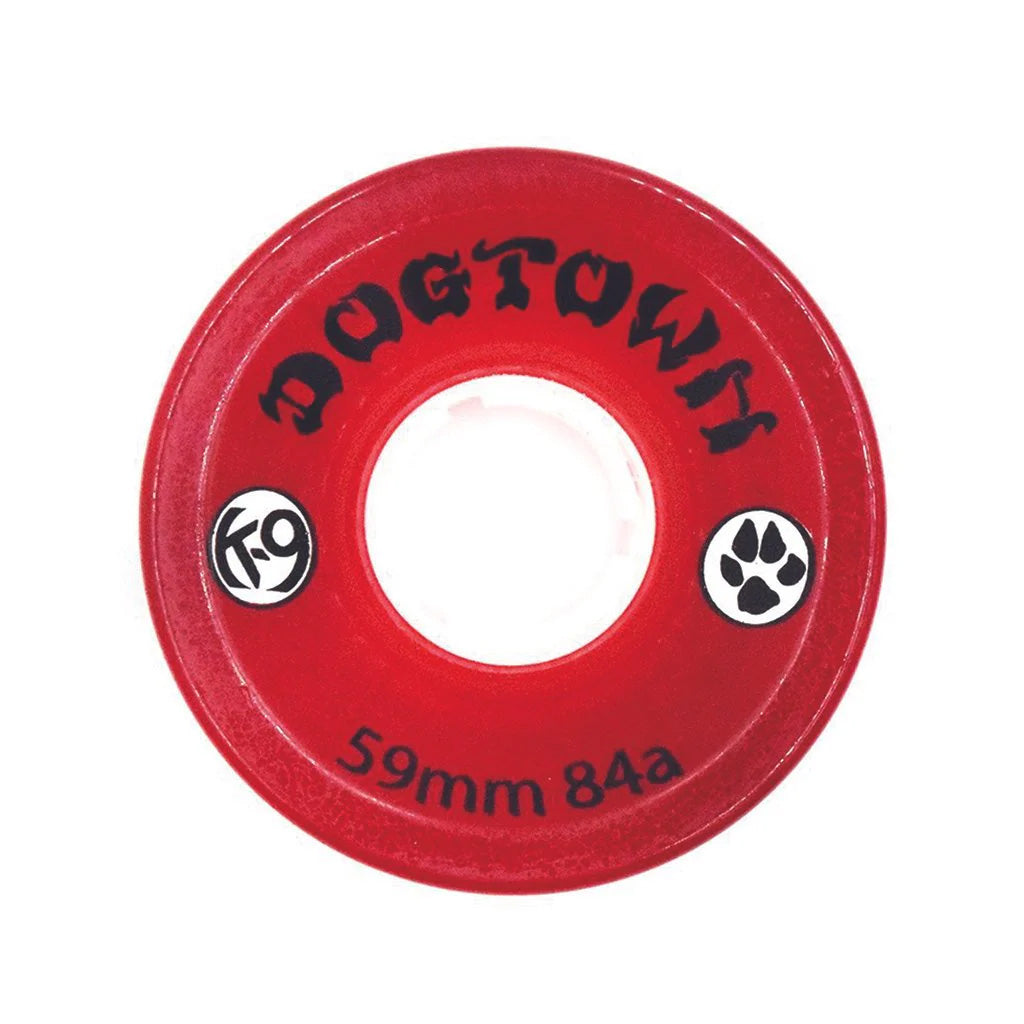 K-9 Premium Cruiser Wheels - 59mm x 84a - Clear Red - Seaside Surf Shop 