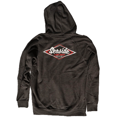 Seaside Surf Shop Vintage Logo Zip Hoody - Smoke