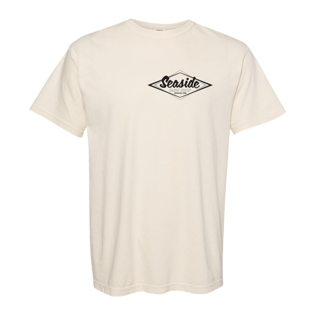 Seaside Surf  Garment Dyed Vintage Logo S/S Tee - Ivory