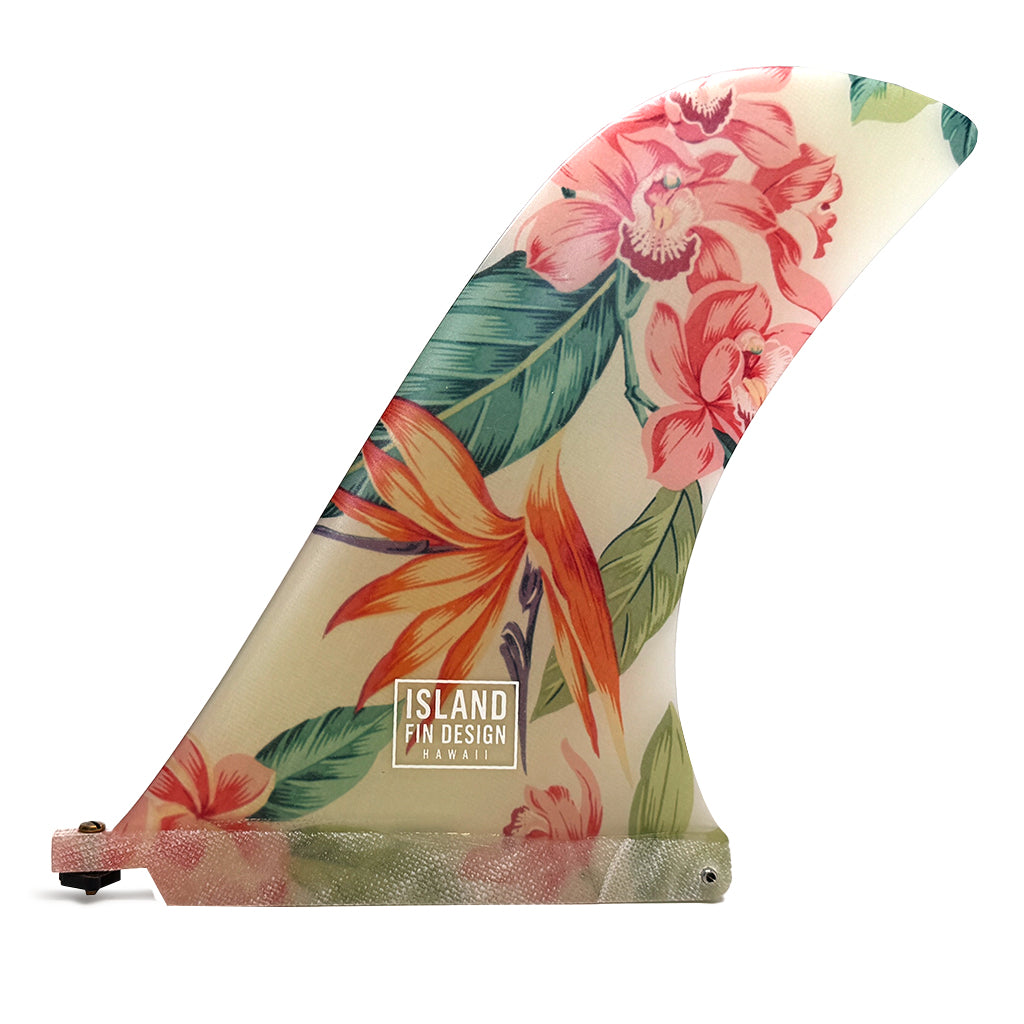 Island Fin Design - 9.0&quot; Leeward - Paradise Flower Print