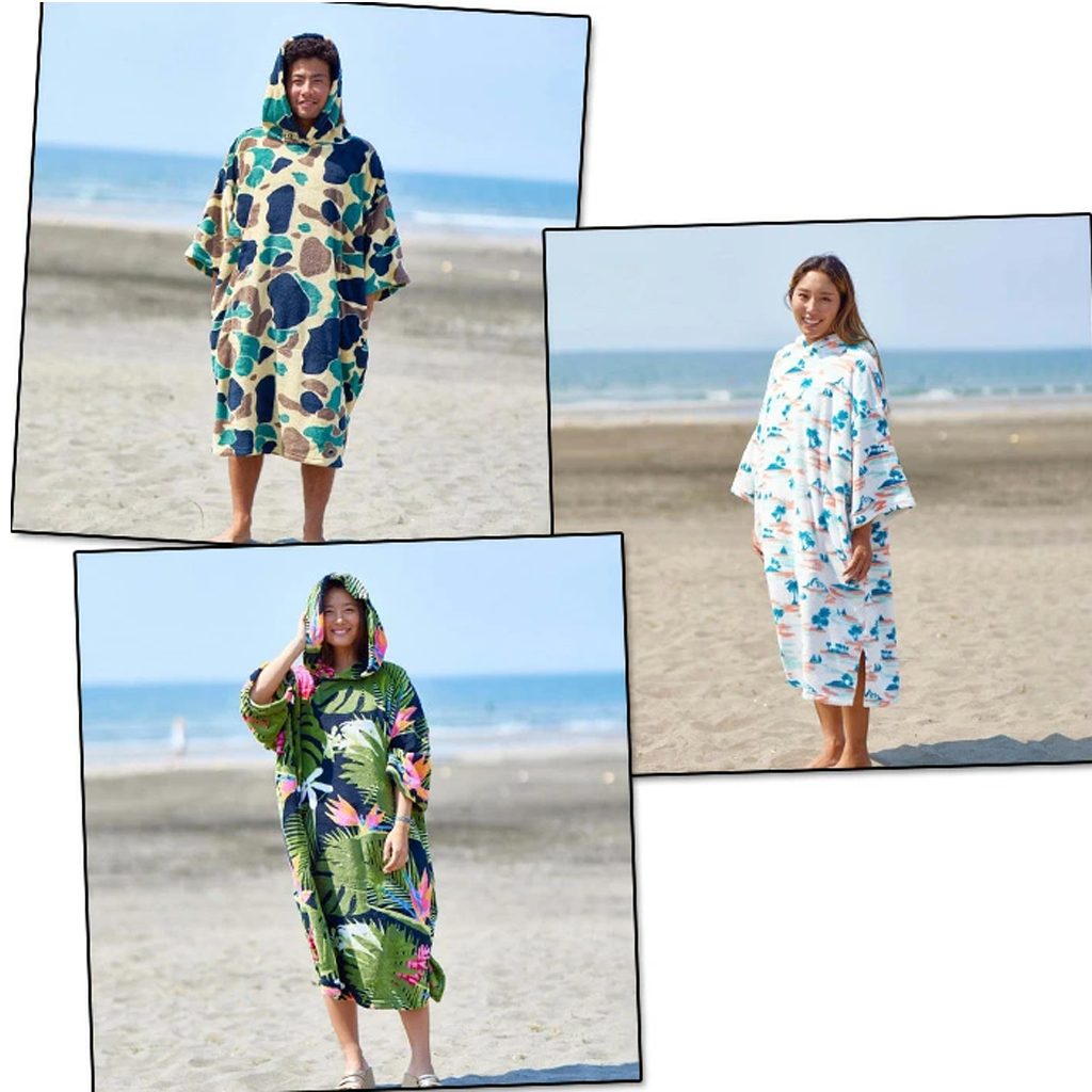 Blocksurf TLS Microfleece Wetsuit Changing Robe/Poncho - Tiger Lily - Seaside Surf Shop 