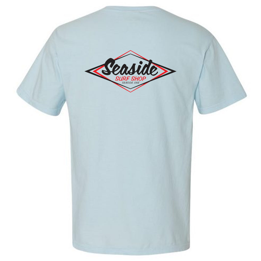 Seaside Surf  Garment Dyed Vintage Logo S/S Tee - Powder