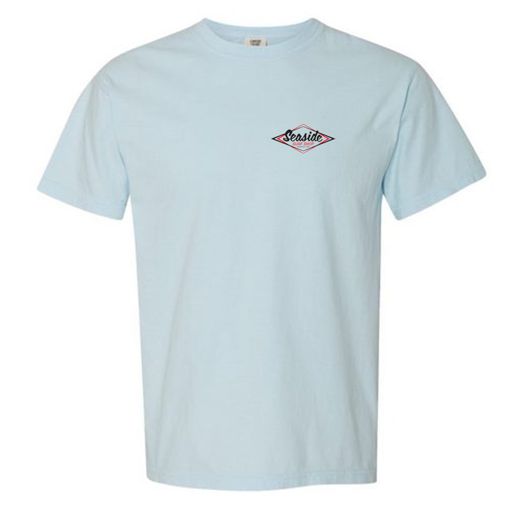 Seaside Surf  Garment Dyed Vintage Logo S/S Tee - Powder