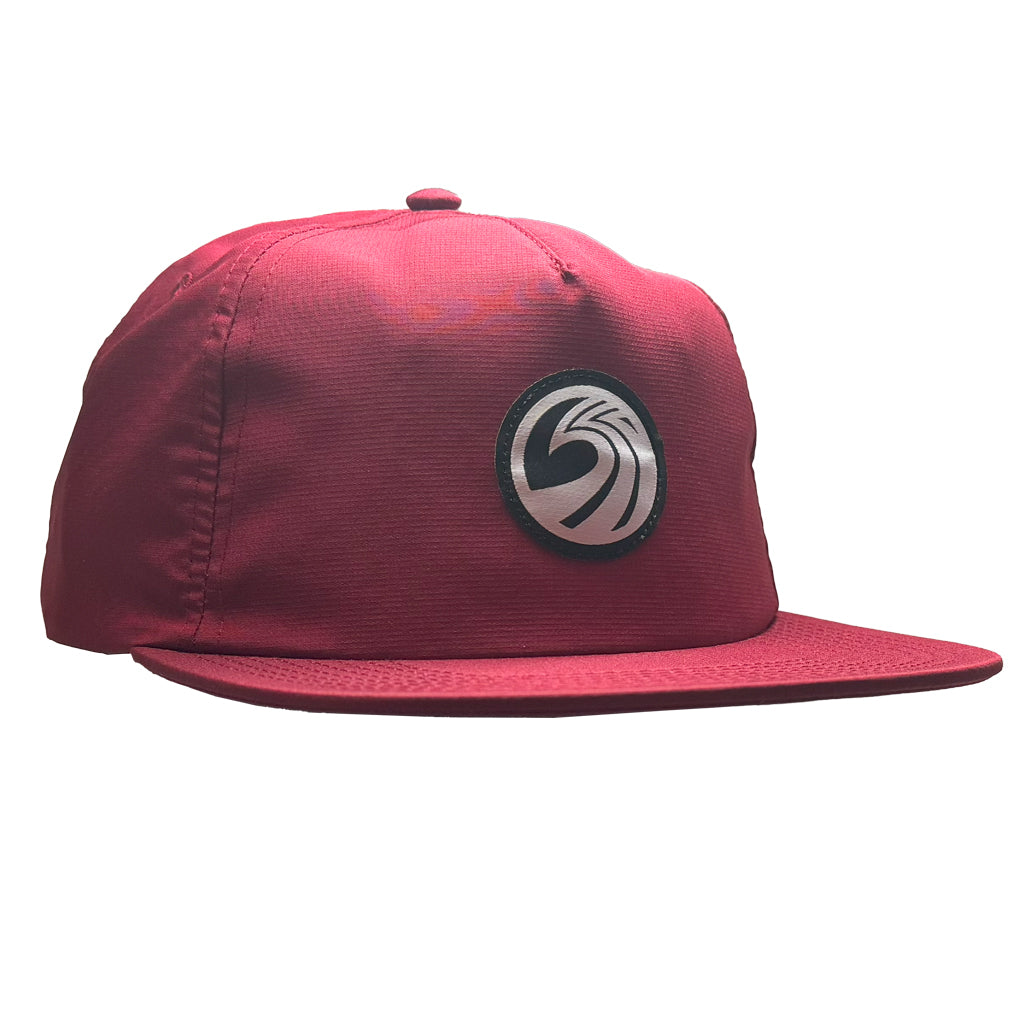 Seaside Surf Shop OG Wave Logo Badge Cap - Crimson - Seaside Surf Shop 