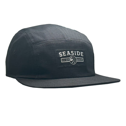 Seaside Surf Shop Campers Cap - Black Canvas Ripstop - Seaside Surf Shop 