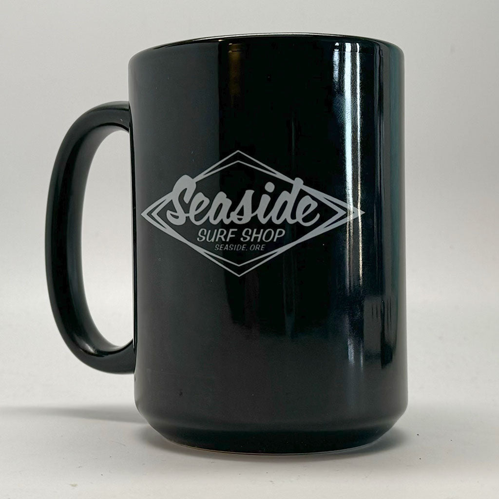 Seaside Surf Shop Oregon Coffee Cups - Black - Seaside Surf Shop 