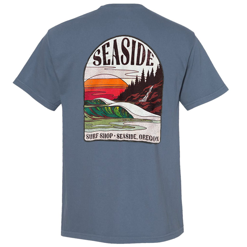 Seaside Surf Garment Dyed North End S/S Tee - Indigo Blue