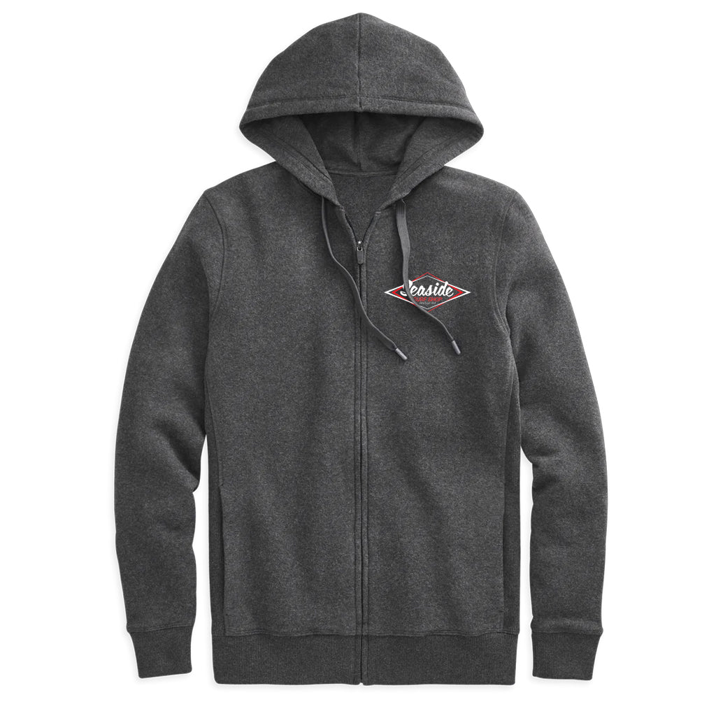 Seaside Surf Shop Vintage Logo Zip Hoody - Smoke/Carbon