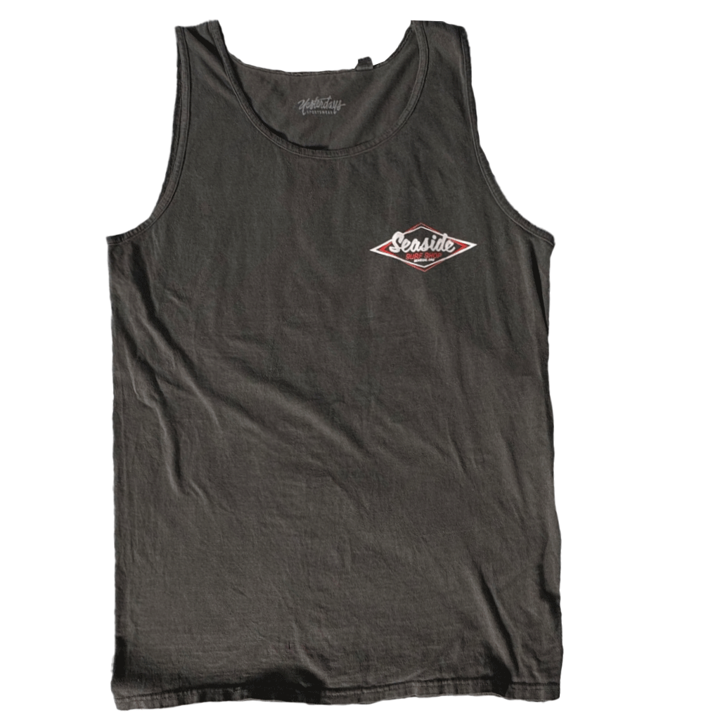 Seaside Surf Garment Dyed Vintage Logo Tank Tee - Smoke