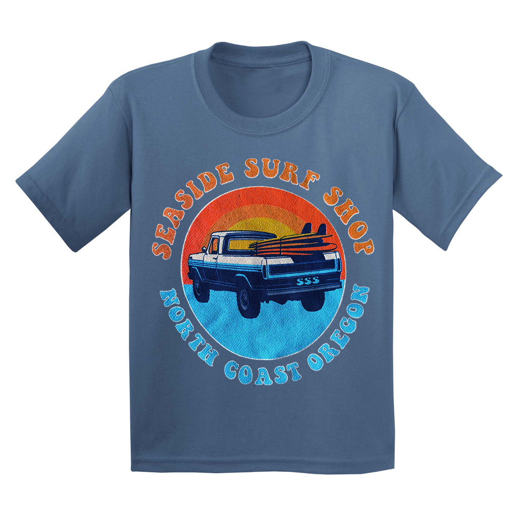 Seaside Surf Shop Youth Beach Truck Tee - Indigo