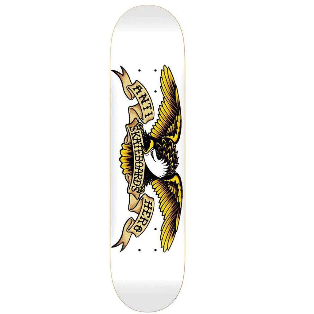 Anti Hero Classic Eagle 8.75&quot; Deck - White - Seaside Surf Shop 